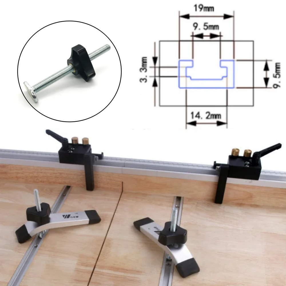 Scroll Saw Bench - Woodworking T-slot Slide Track Aluminium Alloy