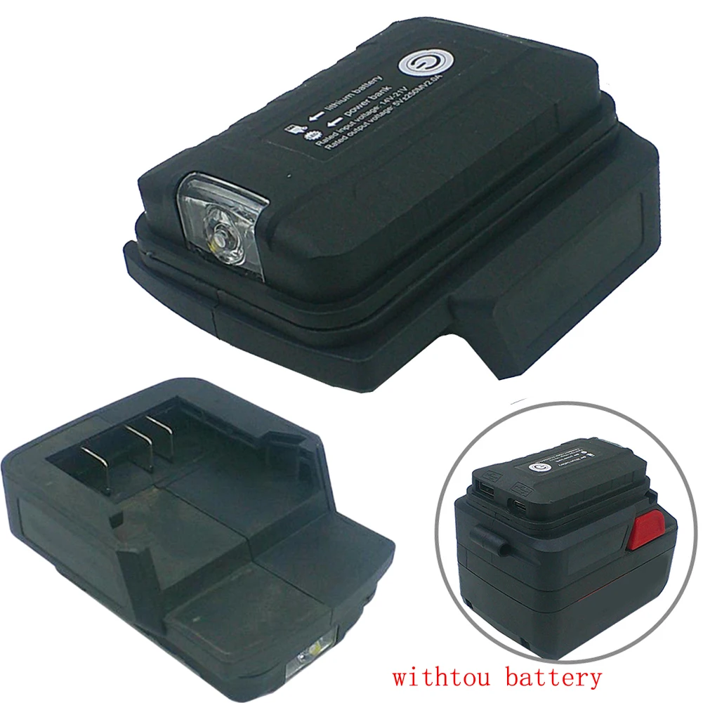 Battery Adapter With Light Rep - Power Tools Dongcheng ulasan dan harga