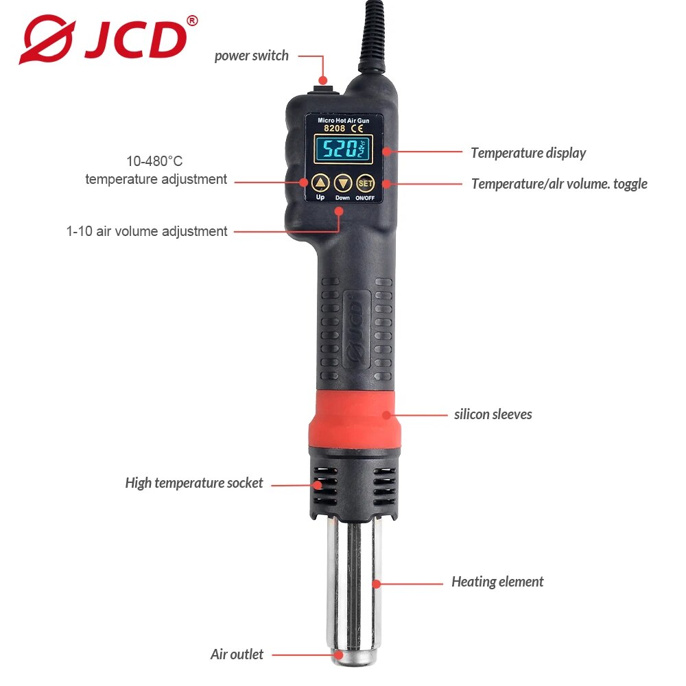 JCD Micro Hot Air Gun 8208 750 - Heat Gun Variable ulasan dan harga