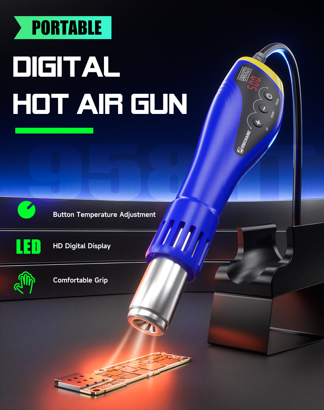 MECHANIC OFFICIAL HT-958 Porta - Heat Gun Variable ulasan dan harga