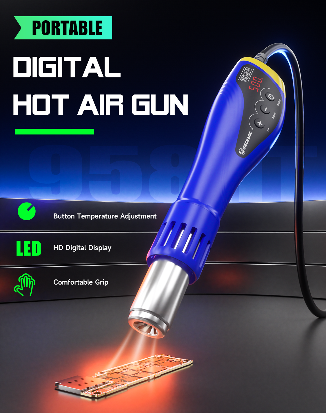 MECHANIC 958HT Digital Hot Air - Heat Gun Variable ulasan dan harga
