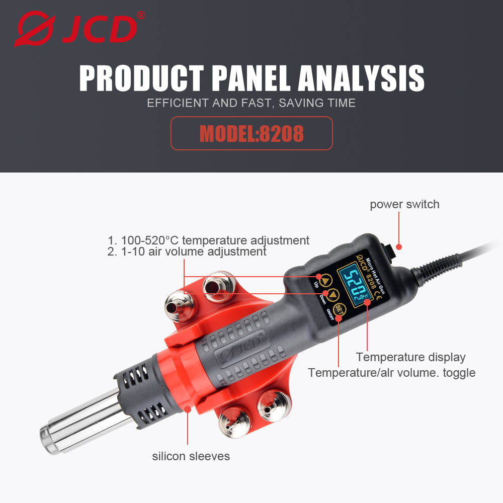 JCD 750W Micro Heat Gun Rework - Heat Gun Variable ulasan dan harga