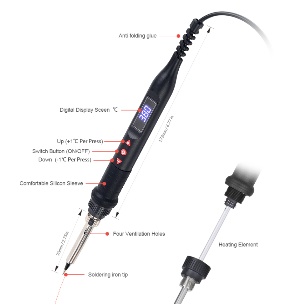 JCD 750W Micro Heat Gun Rework - Heat Gun Variable ulasan dan harga