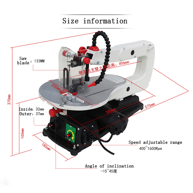 Woodworking Electric Mini Benc - Scroll Saw Bench ulasan dan harga