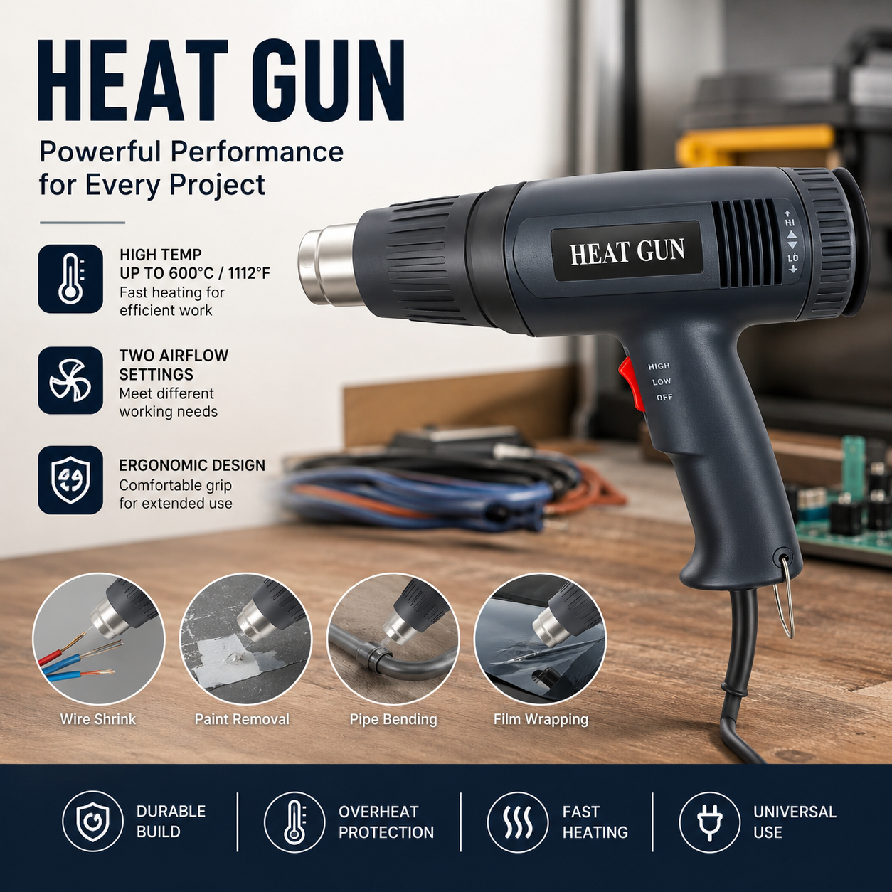New Hot air Gun 2500W Variable - Heat Gun Variable ulasan dan harga