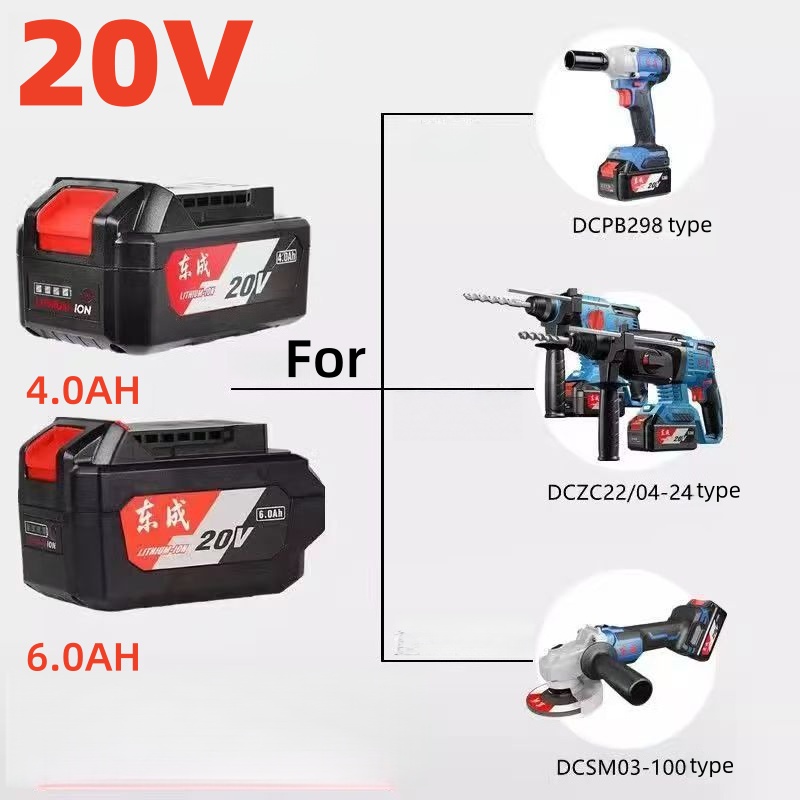 New Original 20V 2.0Ah、4.0Ah/6 - Power Tools Dongcheng ulasan dan harga