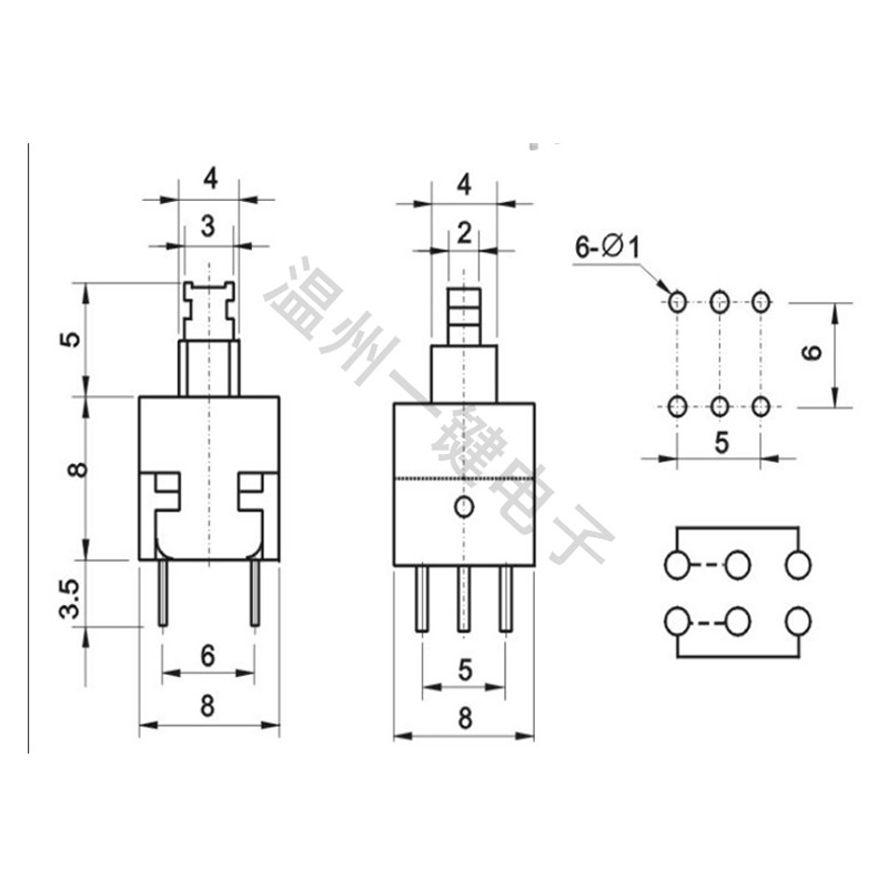 10PCS KFT-8.0A 8.0x8.0mm 6pin  - Power Tools Kft ulasan dan harga