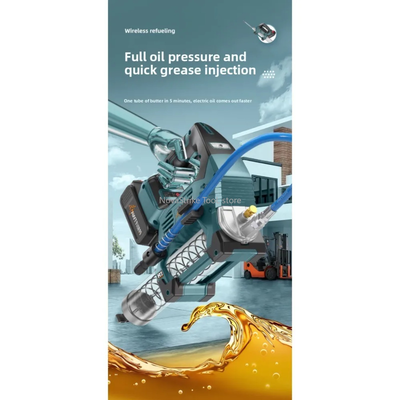 Brushless 600CC Electric Greas - Power Tools Grease ulasan dan harga